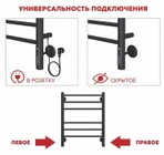 Электрический полотенцесушитель Terminus Классик П8 500х800 КС Черный муар фото#5