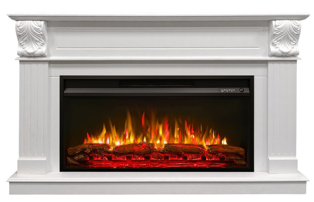 Линейный электрокамин Real-Flame ГЛОРИЯ 36 WT-F514 с очагом PREMIER 36