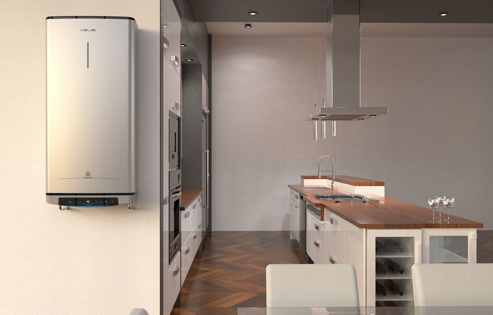 Электрический накопительный водонагреватель Ariston VELIS LUX ABSE DRY WIFI 80 фото#4