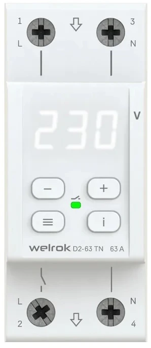 Реле напряжения Welrok D2-63 TN