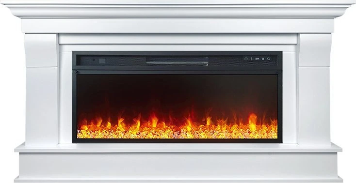 Линейный электрокамин Royal Flame Monaco 42 (белый) с очагом Vision 42 LED