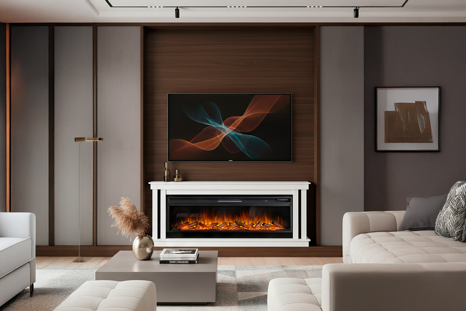 Линейный электрокамин Royal Flame Cosmo 42 с очагом Vision 42 LOG LED фото#10