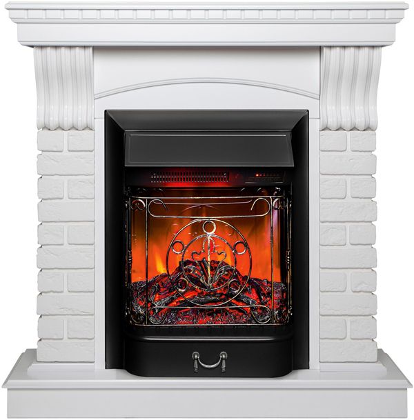 Электрокамин Real-Flame JAZZ STD WT-P511 с очагом MAJESTIC LUX BL RC