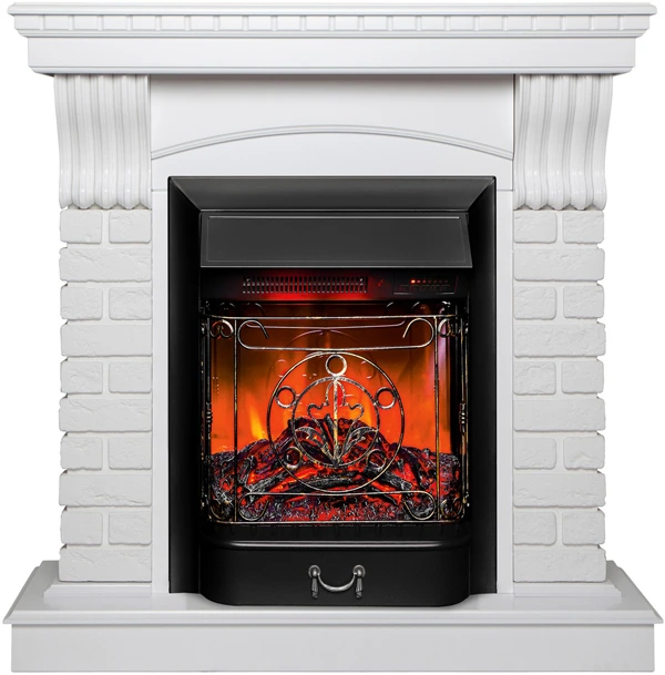 Электрокамин Real-Flame JAZZ STD WT-P511 с очагом MAJESTIC LUX BL RC