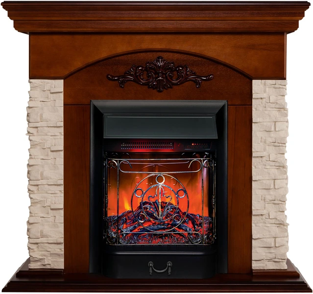 Электрокамин Real-Flame Neapolis STD NT-315 с очагом MAJESTIC LUX BL RC