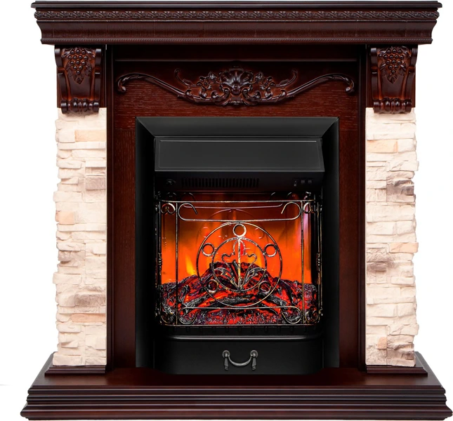 Электрокамин Real-Flame PATRICIA STD NT-317 с очагом MAJESTIC LUX BL RC
