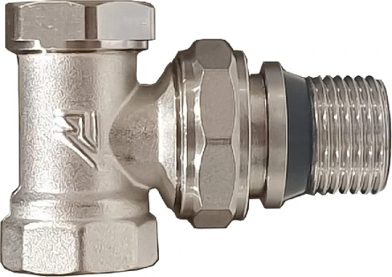 Клапан запорный THERMA Q 1/2 MC угловой с уплотнительным кольцом (1250240)