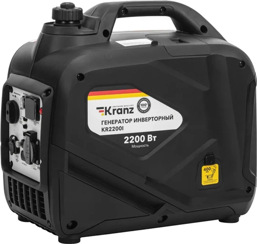 Бензиновый генератор KRANZ KR2200I, 2,2кВт, 230В, 4л