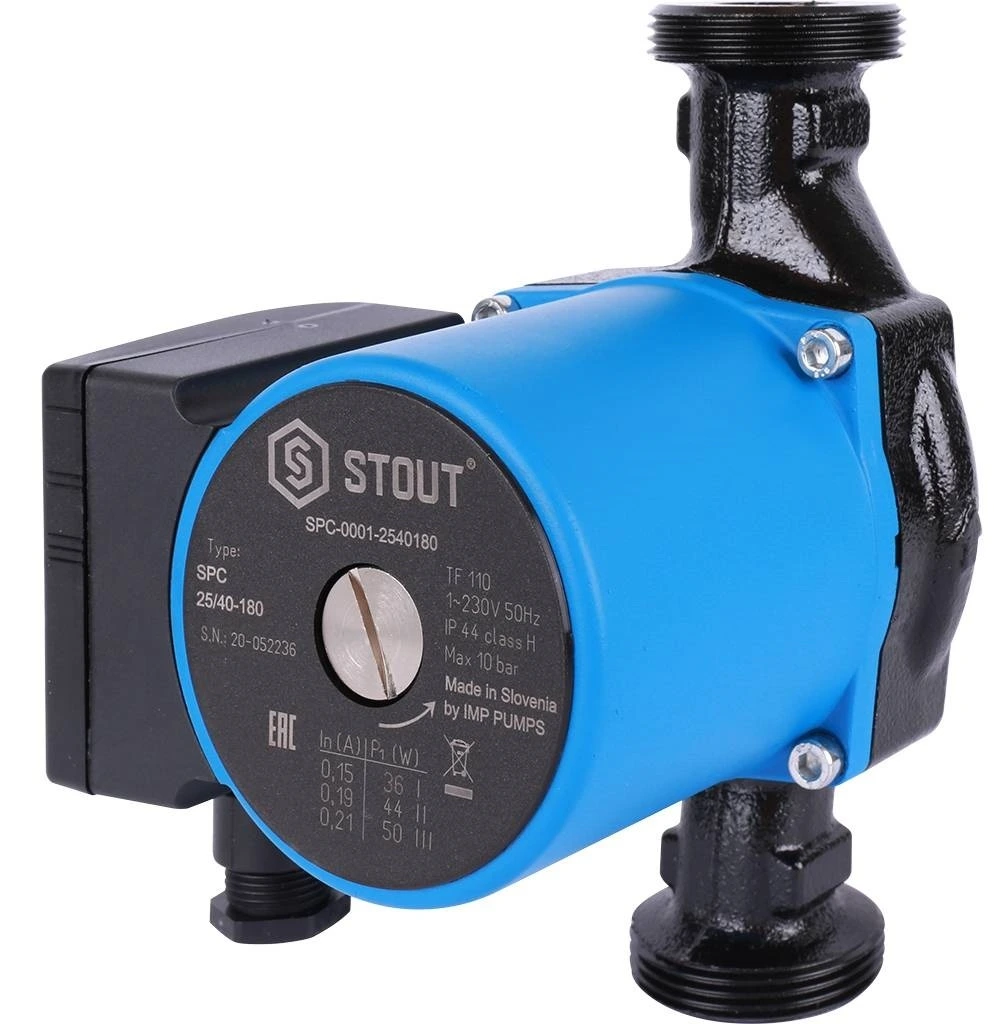Насос для отопления STOUT Насос циркуляционный 25/40-180