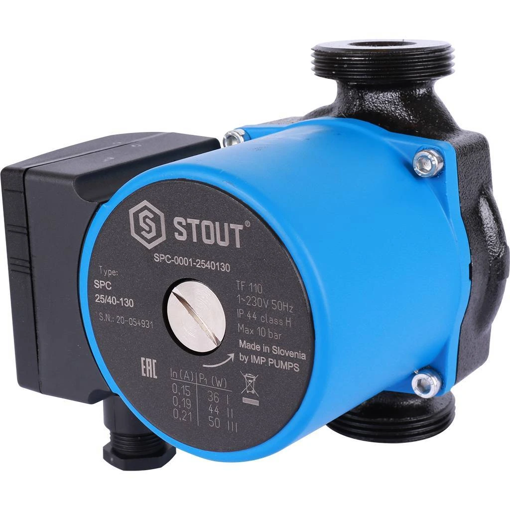 Насос для отопления STOUT Насос циркуляционный 25/40-130 мм