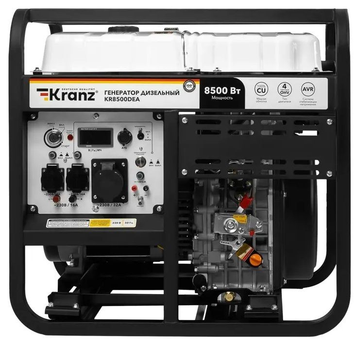 Дизельный генератор KRANZ KR8500DEA, 8,5кВт, 230В, 16л фото#2