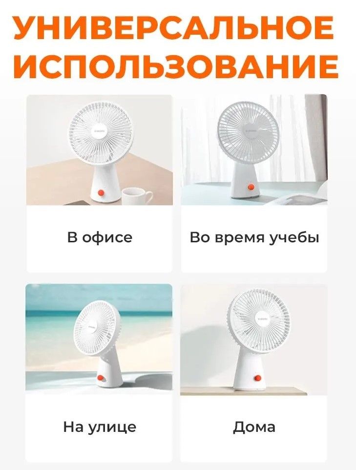 Настольный вентилятор Xiaomi Rechargeable Mini Fan фото#16