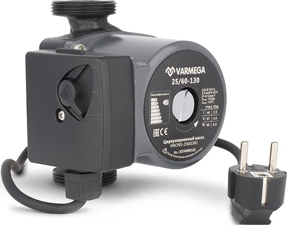 Циркуляционный насос VARMEGA VMCP01 25/60-130 (без гаек) фото#2