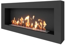 Напольный биокамин SteelHeat WALL GRAND 1500 черный