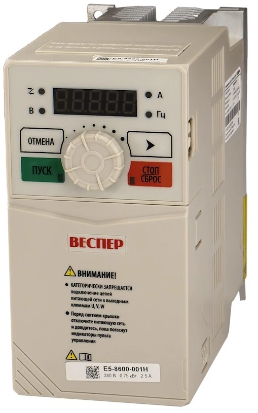Частотный преобразователь ВЕСПЕР E5-8600 0,75 кВт 380В