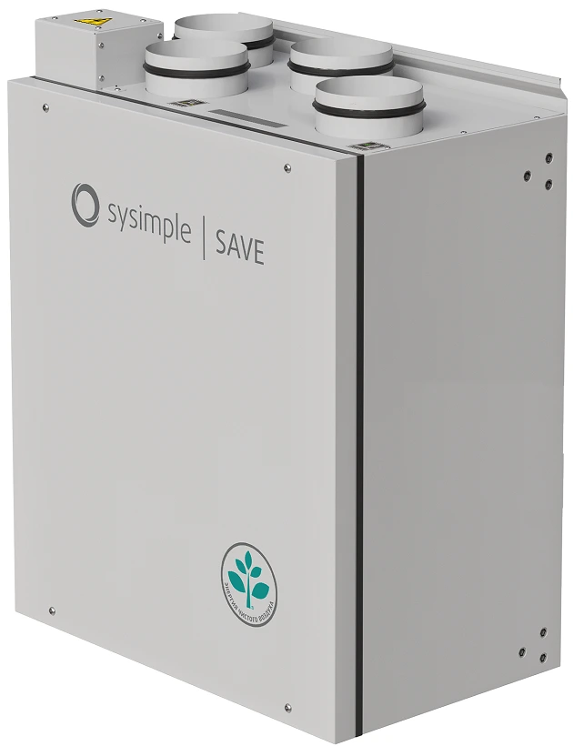 Приточно-вытяжная вентиляционная установка 500 Sysimple SAVE VTR 325 R 1000W