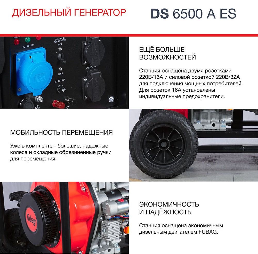 Дизельный генератор Fubag DS 6500 A ES фото#5