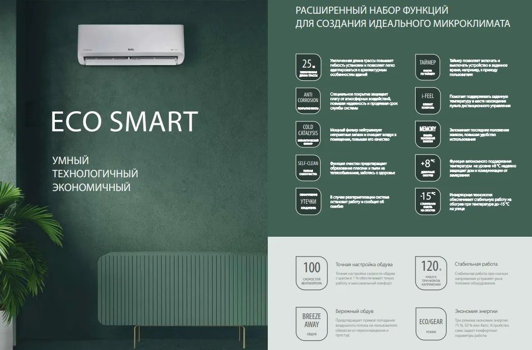 Кондиционер Ballu Eco Smart DC BSYI-30HN8_V5 фото#8