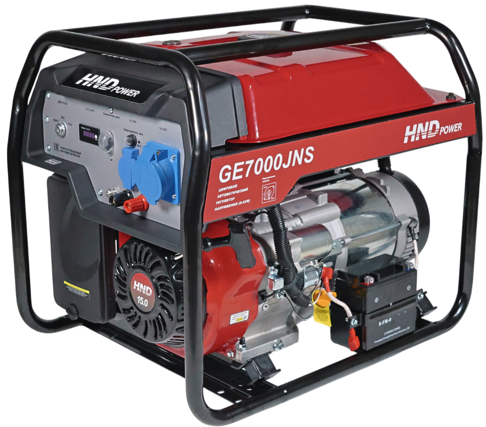 Бензиновый генератор HND GE 7000 JNS фото#3