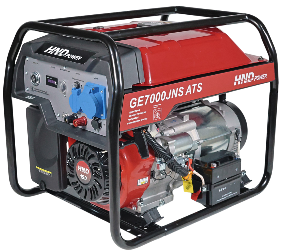 Бензиновый генератор HND GE 7000 JNS ATS фото#4