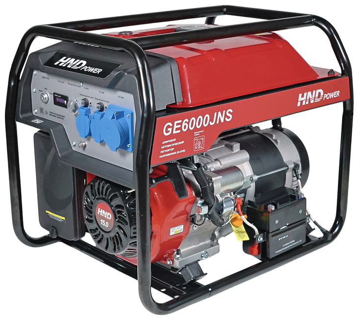 Бензиновый генератор HND GE 6000 JNS фото#6