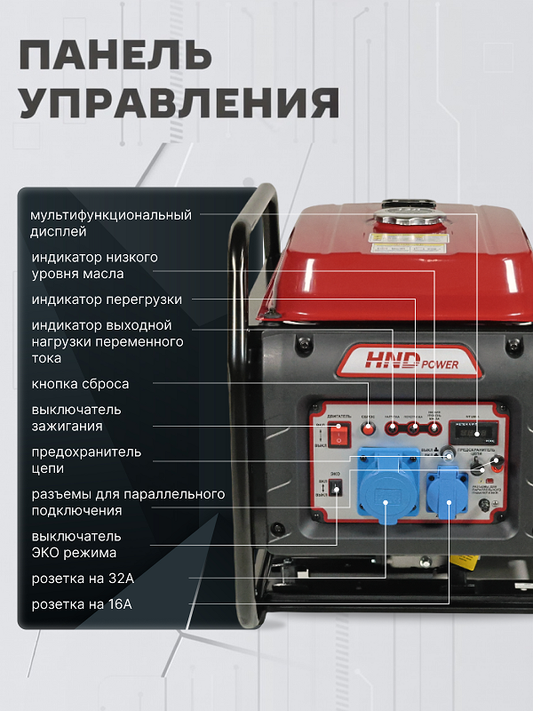 Бензиновый генератор HND GE 6000 JF i фото#16