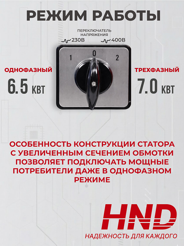 Бензиновый генератор HND GE 7000 XNST ATS фото#20