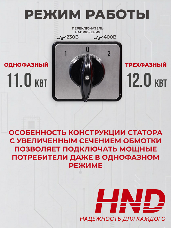 Бензиновый генератор HND GE 12000 JLST ATS фото#20