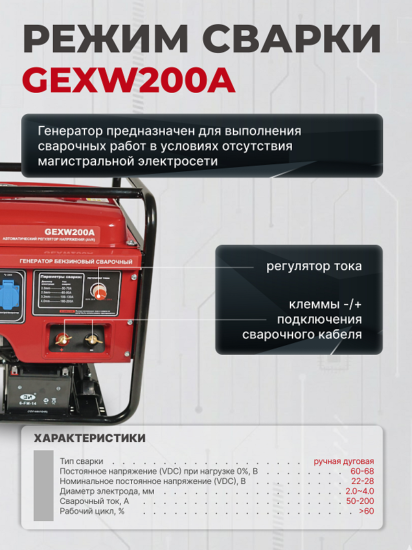 Бензиновый генератор HND GEXW 200 A фото#21