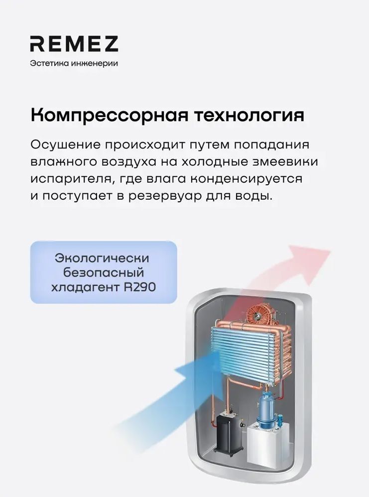 Бытовой осушитель воздуха Remez RMD-316 Pro 5 л фото#12