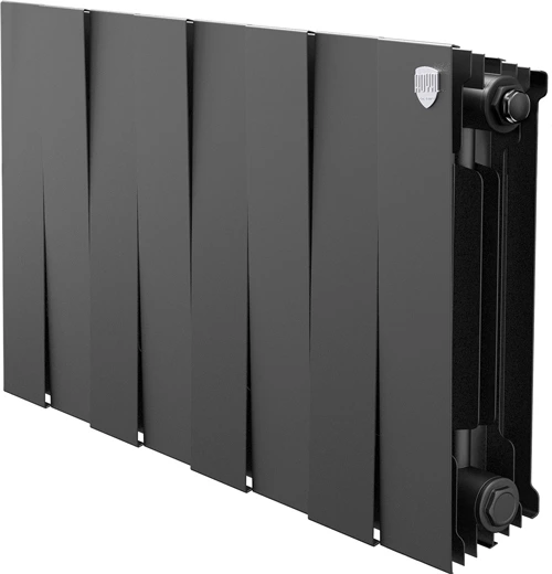 Биметаллический радиатор Royal Thermo PianoForte 300 Чёрный - 8 секц.