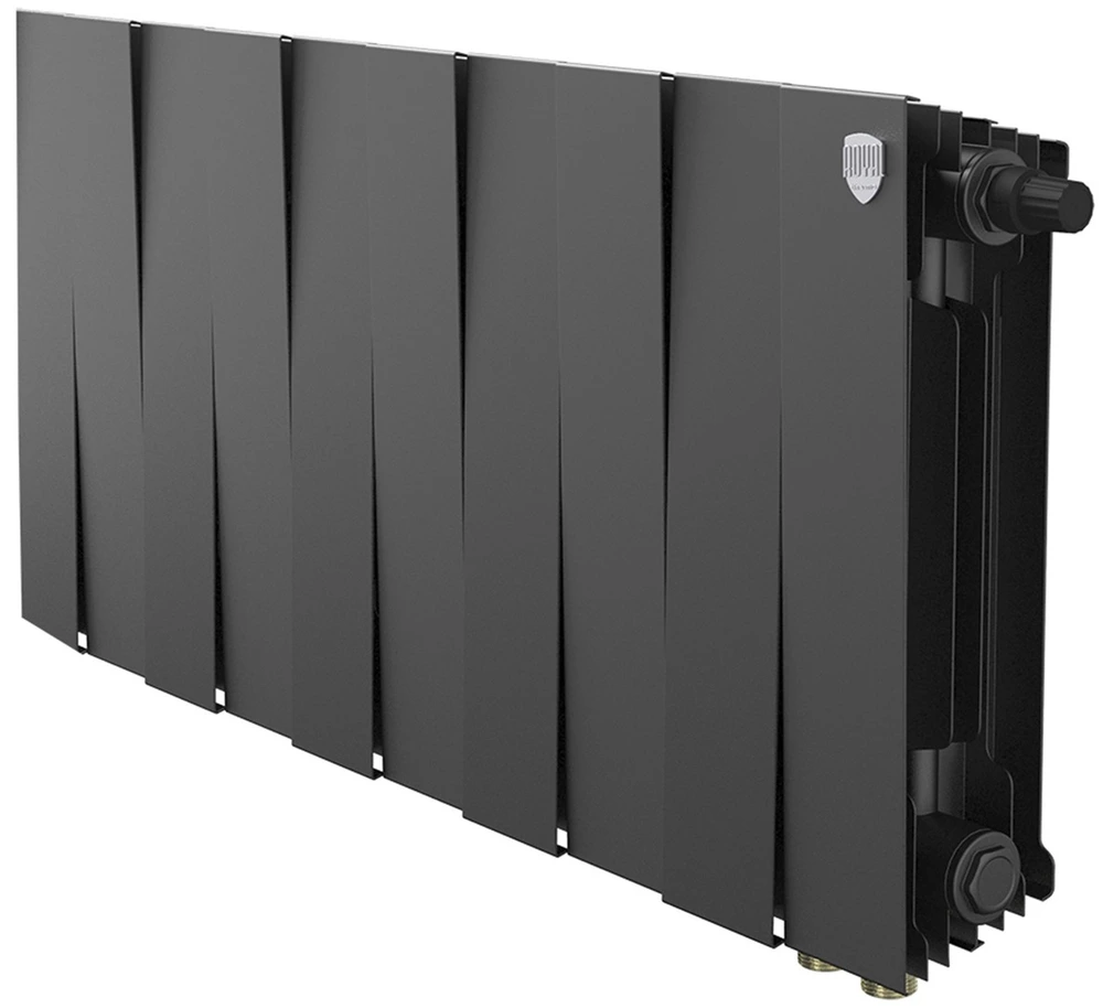 Биметаллический радиатор Royal Thermo PianoForte 300 Чёрный VR80 - 10 секц.