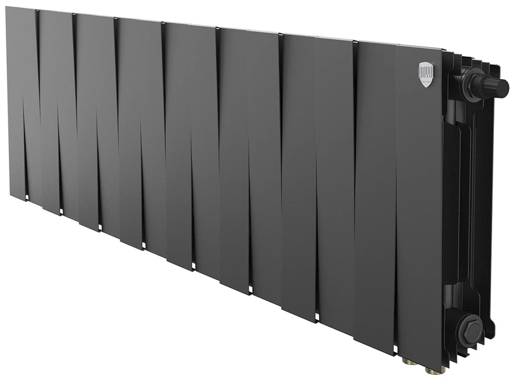 Биметаллический радиатор Royal Thermo PianoForte 300 Чёрный VR80 - 16 секц.
