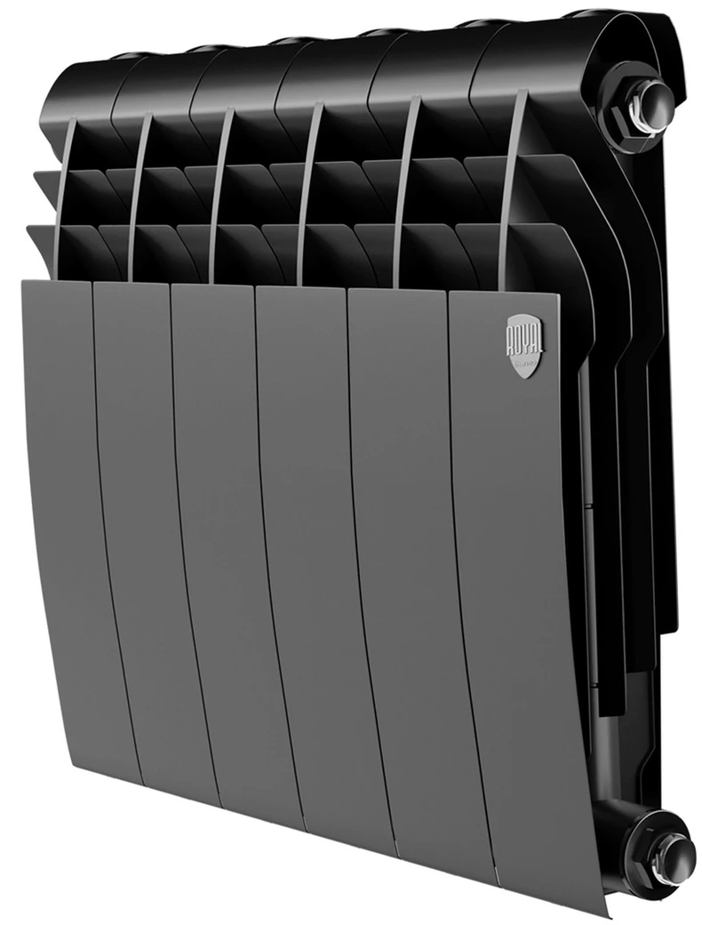 Биметаллический радиатор Royal Thermo BILINER B 350 Чёрный - 6 секц.