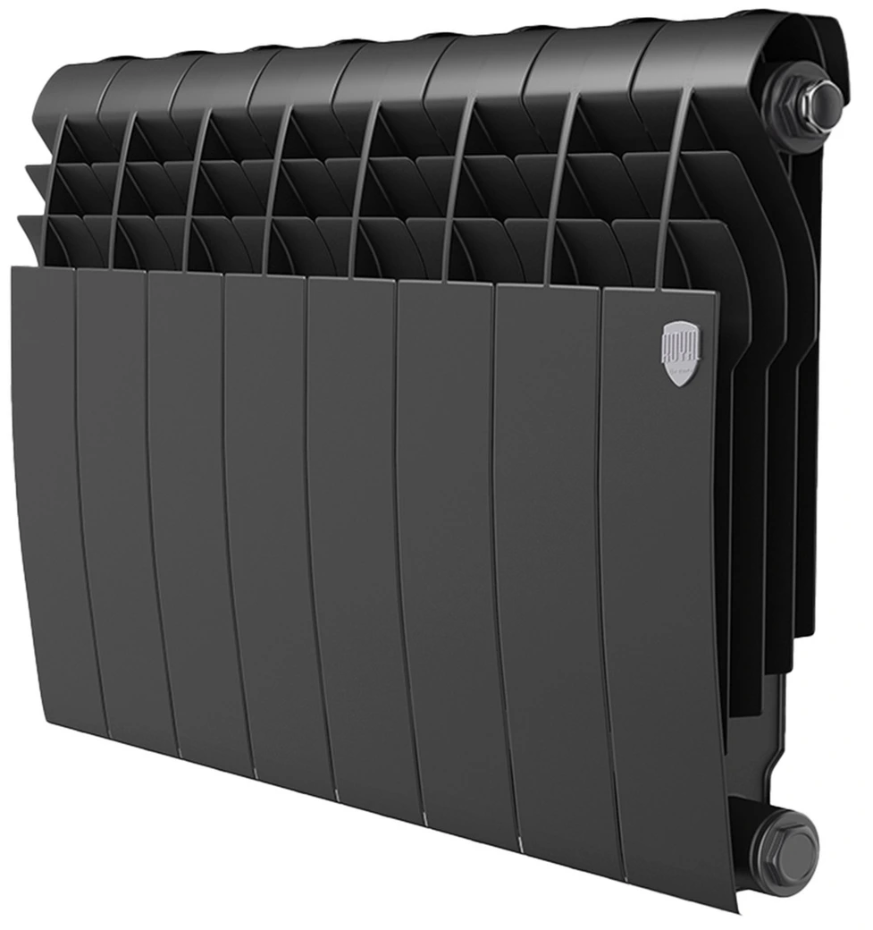 Биметаллический радиатор Royal Thermo BILINER B 350 Чёрный - 8 секц.