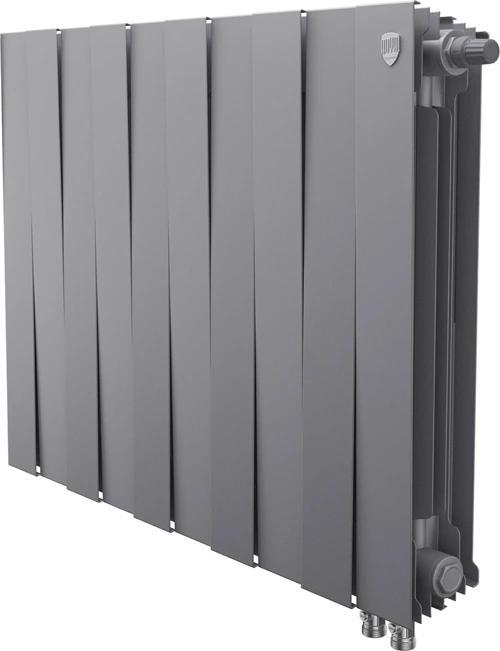 Биметаллический радиатор Royal Thermo PianoForte 500 Серебристый VR80 - 12 секц.