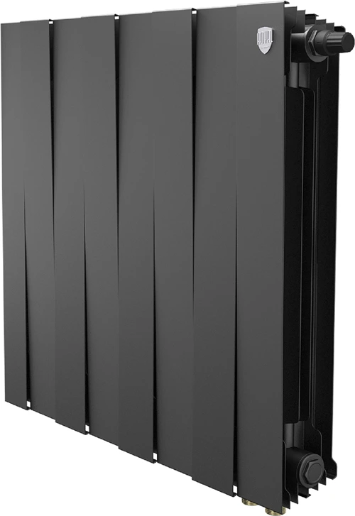 Биметаллический радиатор Royal Thermo PianoForte 500 Чёрный VR80 - 8 секц.