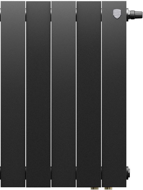 Биметаллический радиатор Royal Thermo PianoForte 500 Чёрный VR80 - 8 секц. фото#2