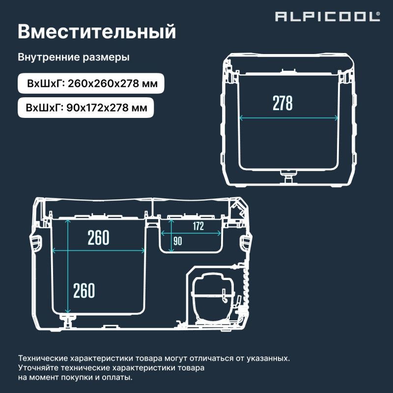 Компрессорный автохолодильник Alpicool NLD35 (12/24) фото#8