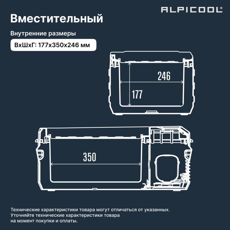 Компрессорный автохолодильник Alpicool NL15 (12/24) фото#11