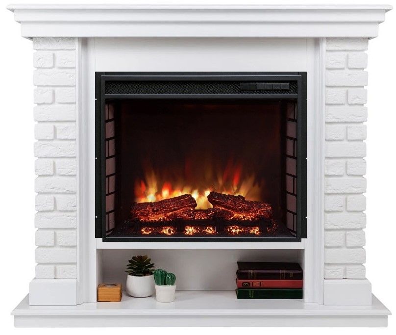 Пристенный электрокамин Real-Flame BRIXTON 25,5 WT-P511 с очагом RICH 25.5 фото#4