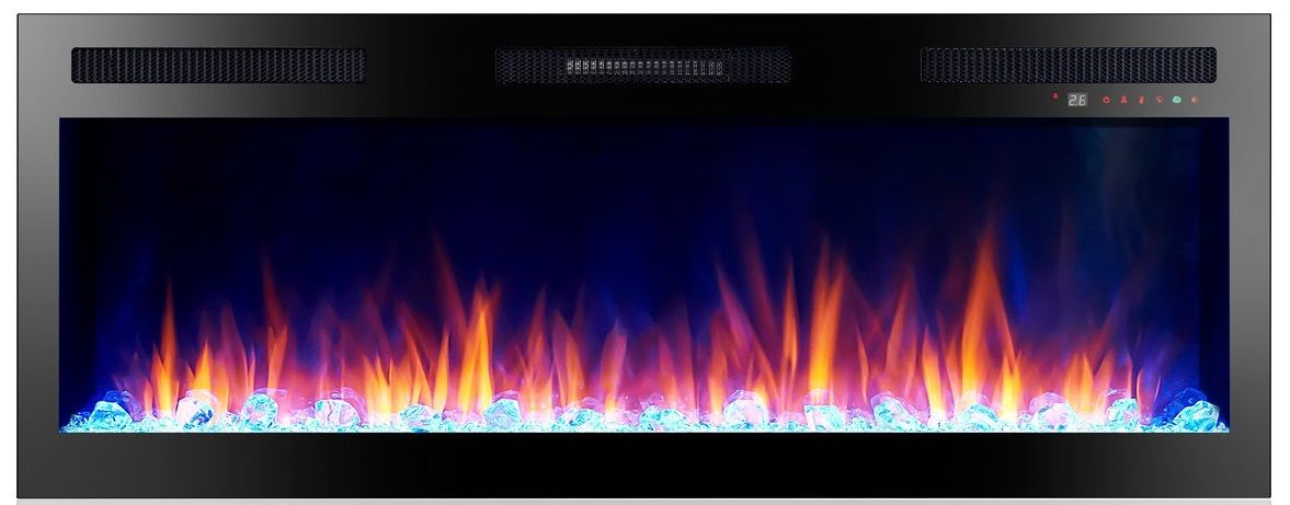 Линейный электрокамин Real-Flame ONTARIO J52/JF52/PRM50/SF50/E50 WT-P614 с очагом EMERALD 50 фото#2
