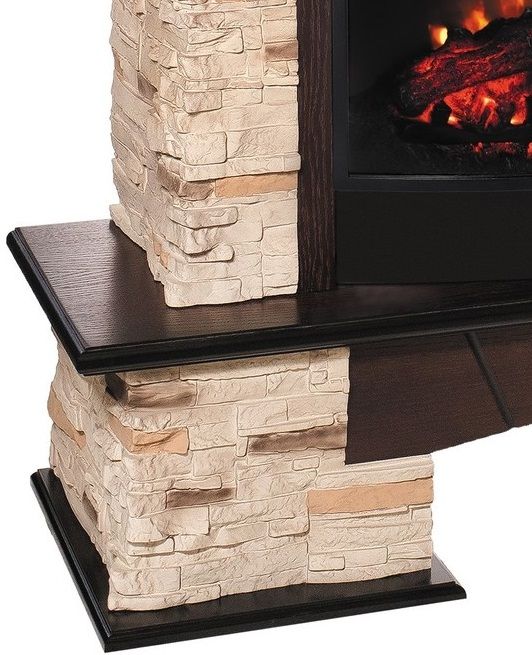 Электрокамин пристенный с широким очагом 2D Real-Flame ROCKLAND 25/25,5 AO-217 с очагом RICH 25.5 фото#5