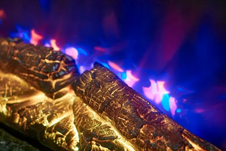 Электрокамин с широким очагом 2D Real-Flame ROCKLAND LUX 25/25,5 WT-619G с очагом QUEEN 25.5 фото#9