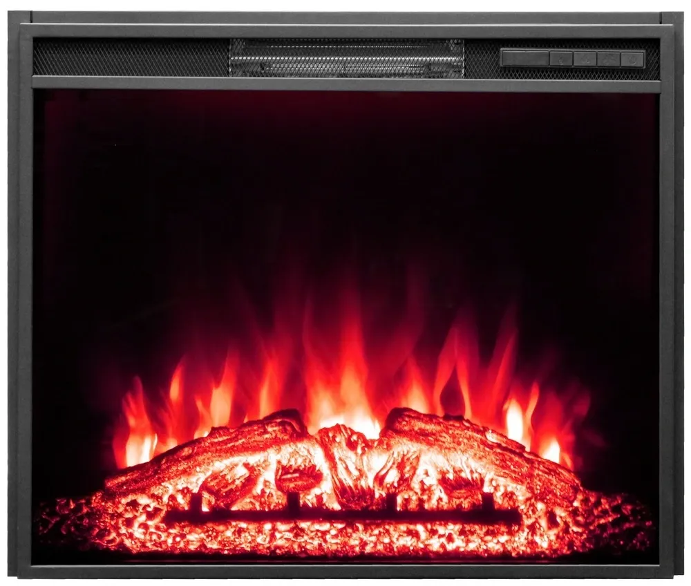 Электрокамин с широким очагом 2D Real-Flame ROMANO 33 WT-655 с очагом AQUAMARINE 33 фото#2