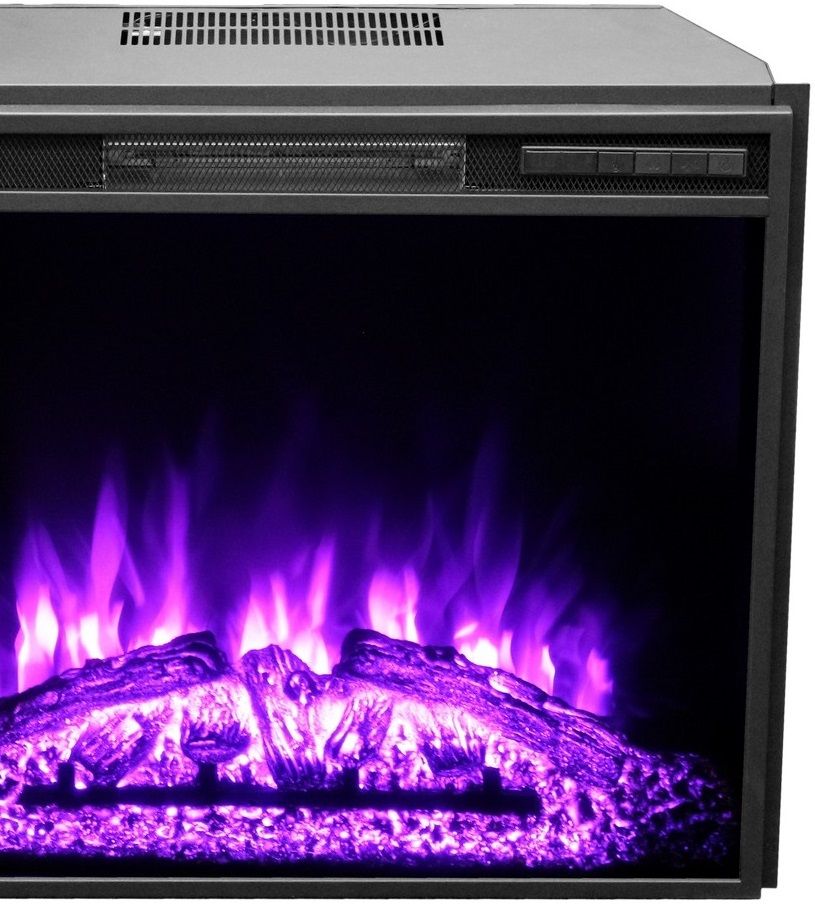 Электрокамин с широким очагом 2D Real-Flame STANLEY 26 GR-P718 с очагом AQUAMARINE 26 фото#16