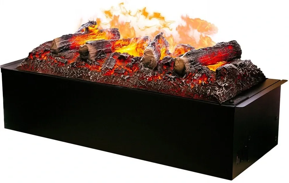 Электрокамин с широким очагом 3D Real-Flame STANLEY 26/CST630 PLUM с очагом CASSETTE 630 с дровами фото#12