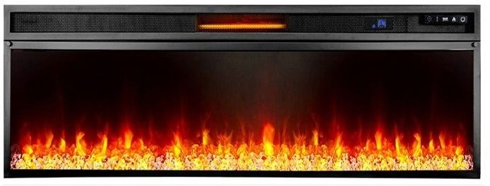 Линейный электрокамин Royal Flame Rome 60 Темный шоколад с очагом Vision 60 LED фото#3