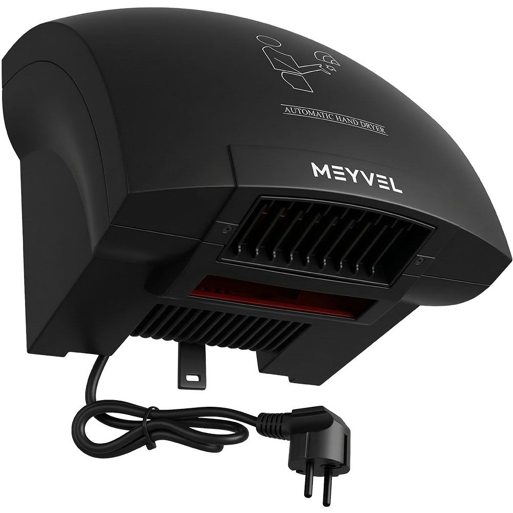 Пластиковая сушилка для рук MEYVEL MH1-1800P1 (Black) фото#2