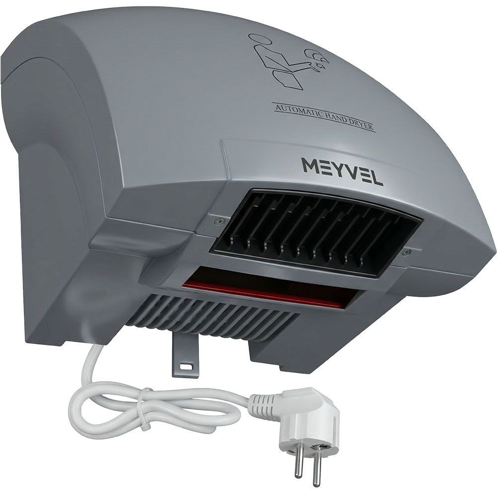 Пластиковая сушилка для рук MEYVEL MH1-1800P1 (Gray) фото#2